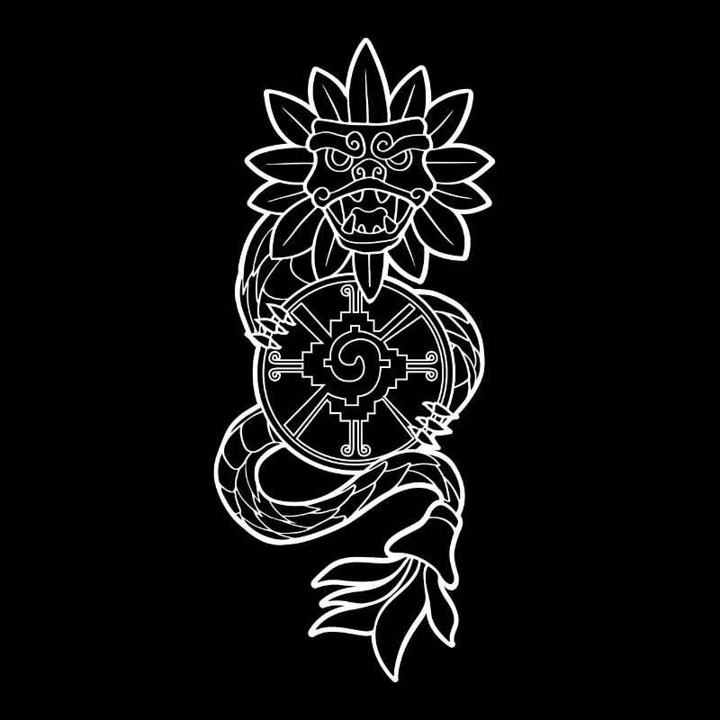 Quetzalcoatl Aztec Snake Maya Aztec Stone Ink