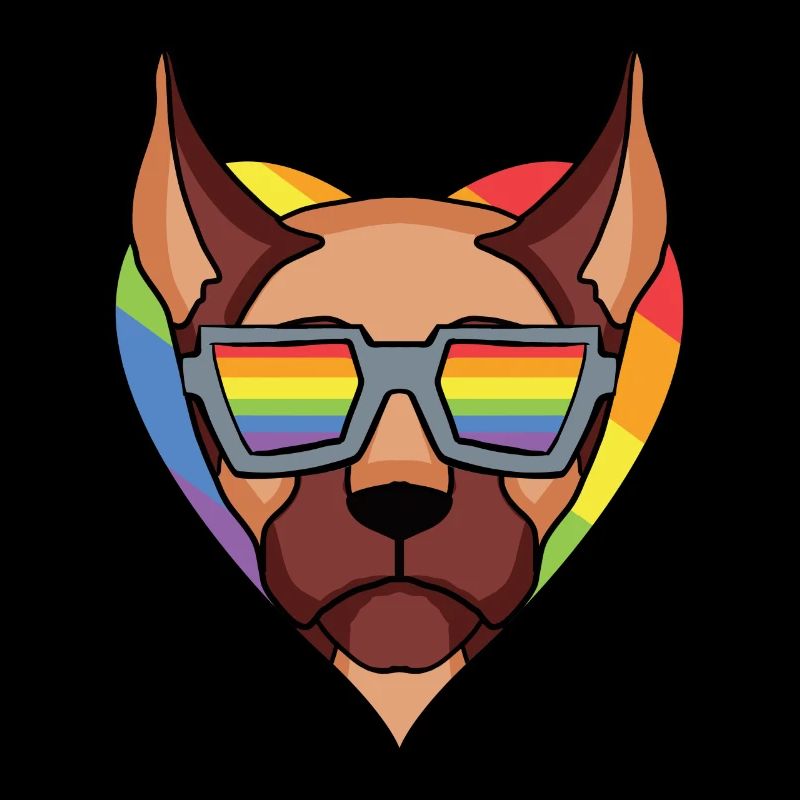 Chien LGBT Great Dane Rainbow