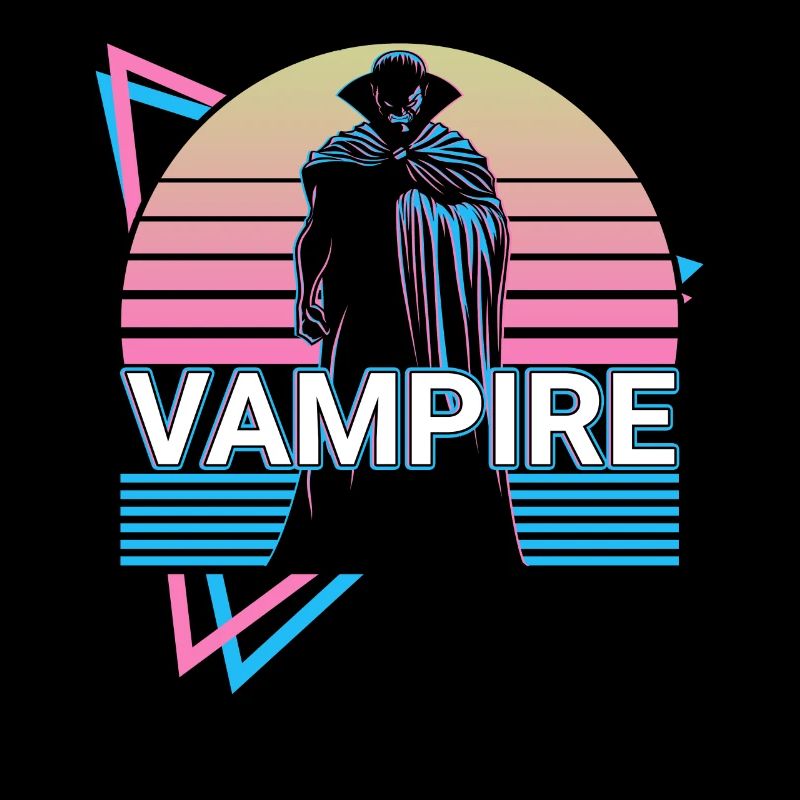 Vampir Halloween Blutsauger Retro Geschenk