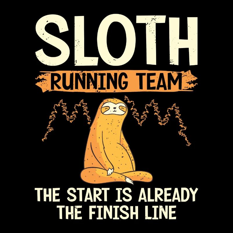 Sloth Running Team Runner Marathon Trail