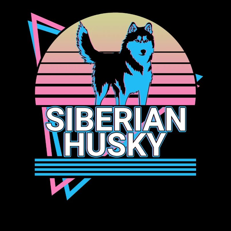 Siberian Husky Retro Gift