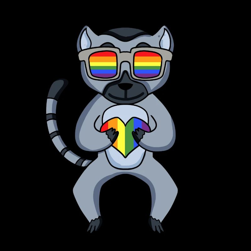 LGBT Tier Lemur Regenbogen