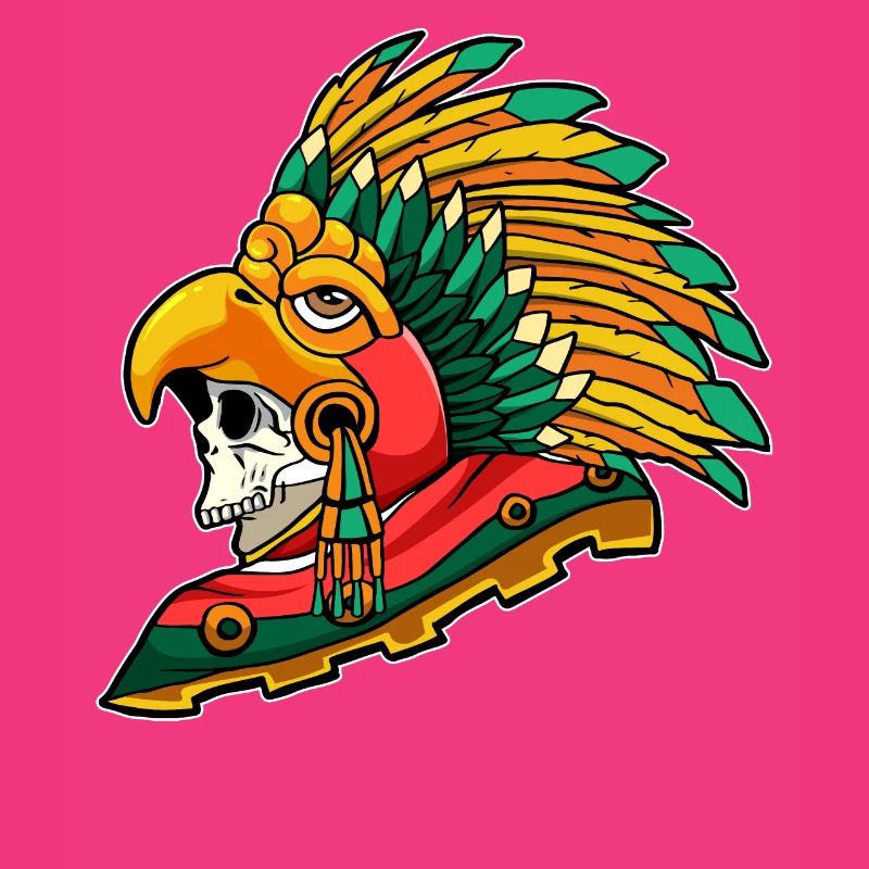 Aztèque Eagle Warrior Mayan Skull Inca