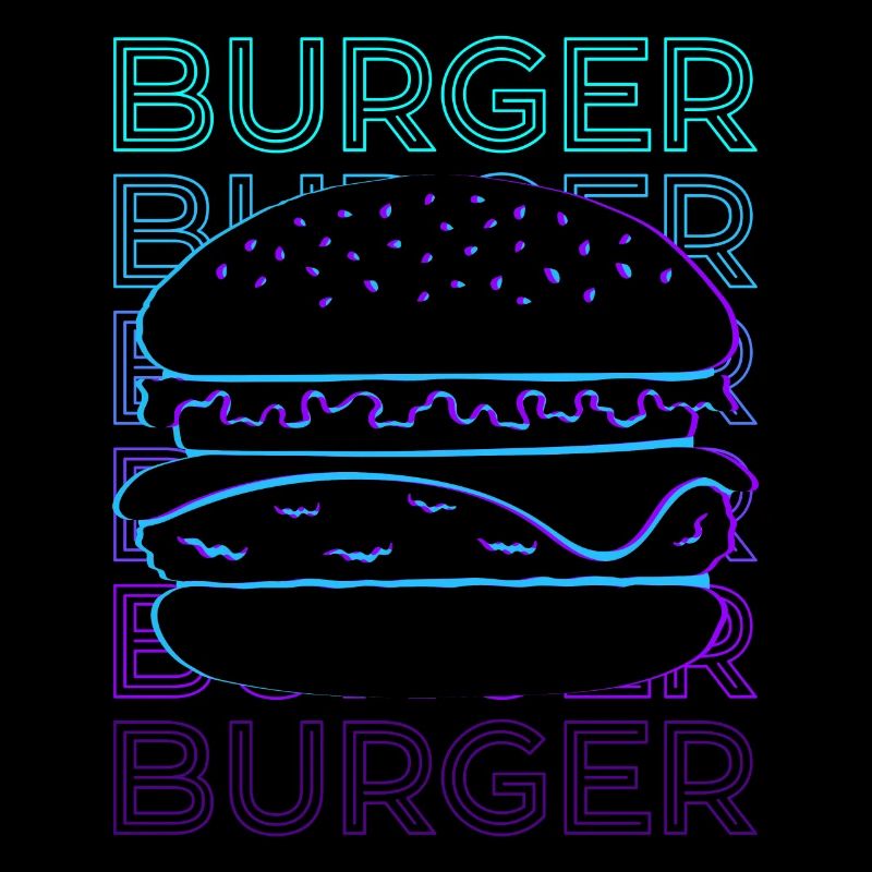 Burger Hamburger Cheeseburger Retro Geschenk