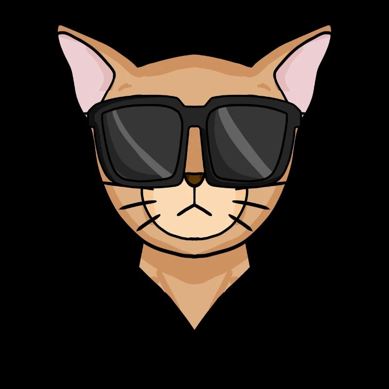 Chat abyssin avec lunettes de soleil