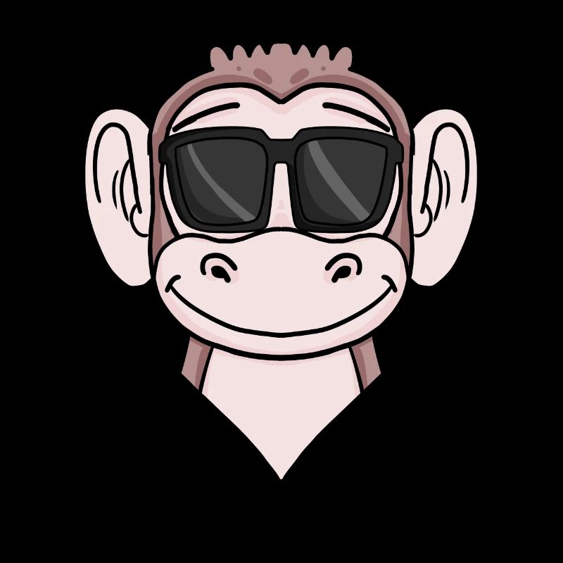 Cool monkey with sunglasses
