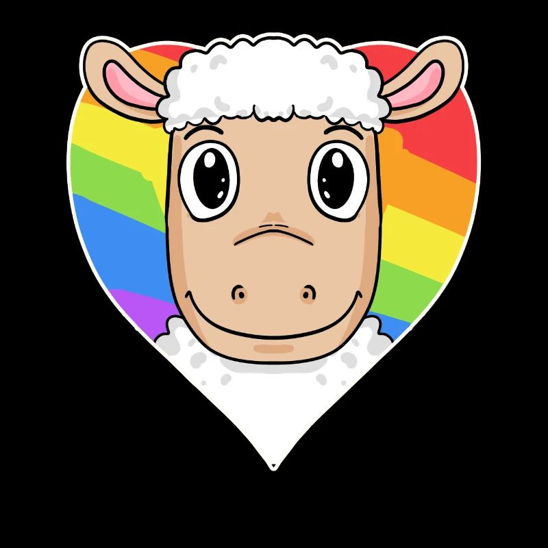 Schaf Lgbt Regenbogen Farben