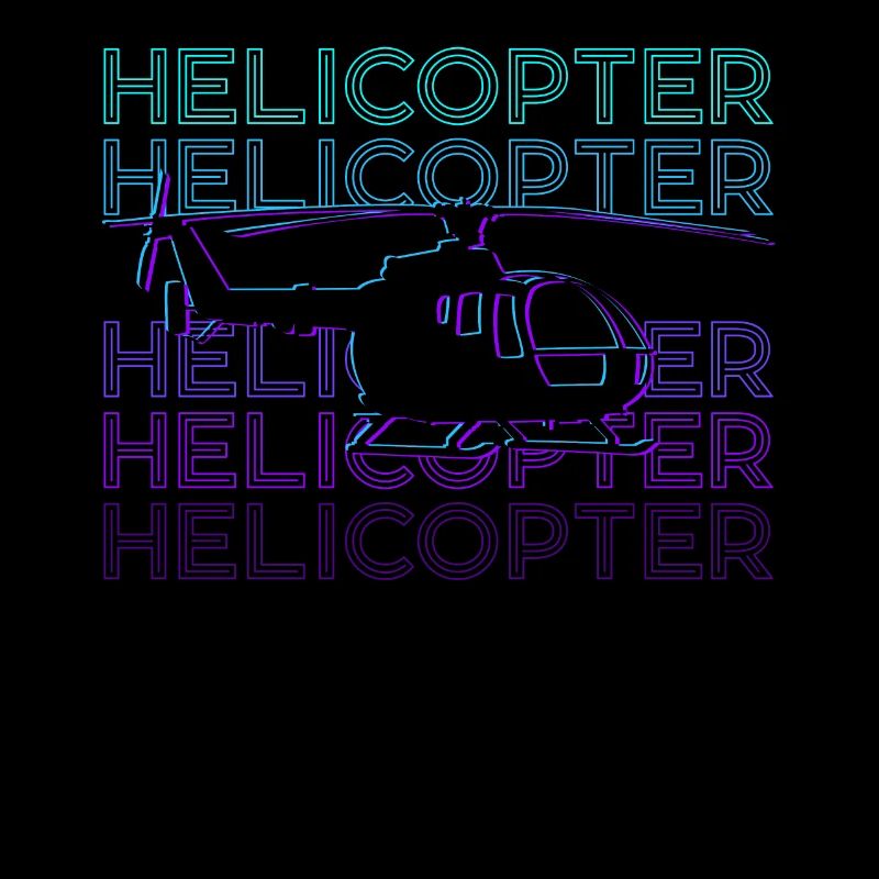 Helicopter Pilot Chopper Copter Retro