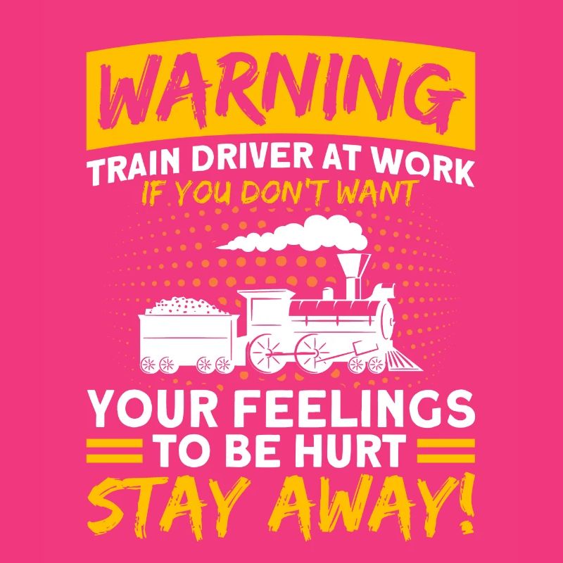 Warning Train driver at work Locomotive
