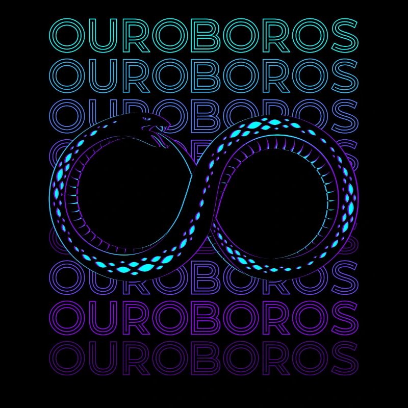Ouroboros Serpent Uroboros Rétro égyptien ancien
