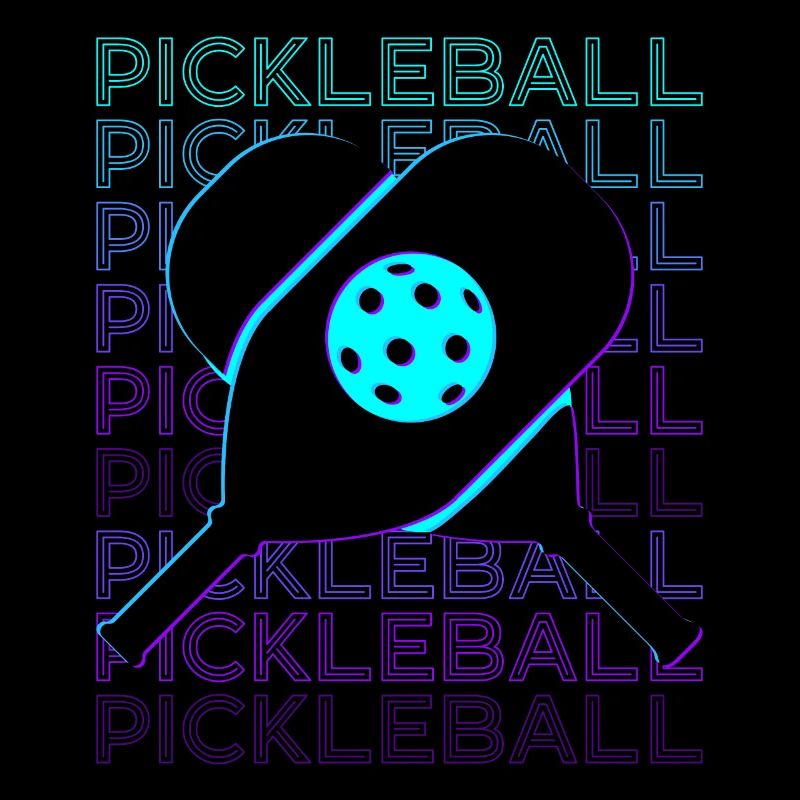 Pickleball Player Retro