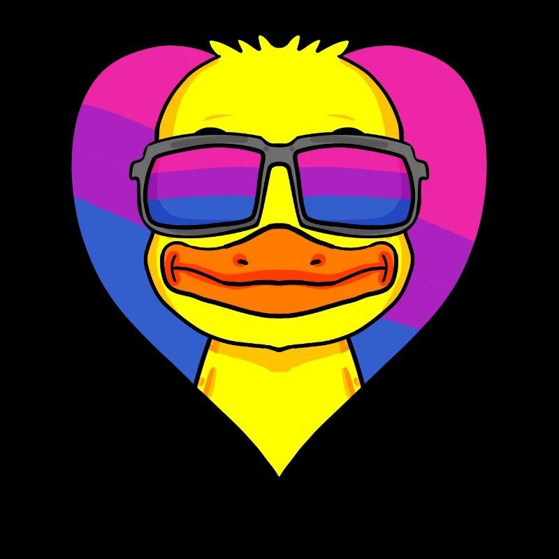 Bisexual Duck Bisexuality Heart Gift