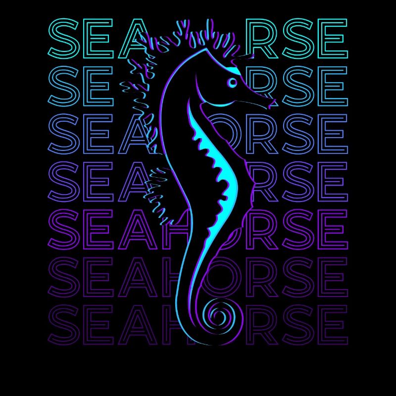 Seepferdchen Retro