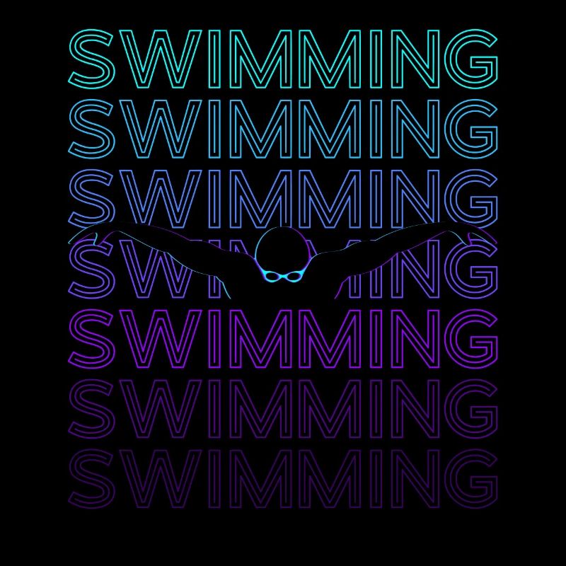 Nageurs Natation Rétro