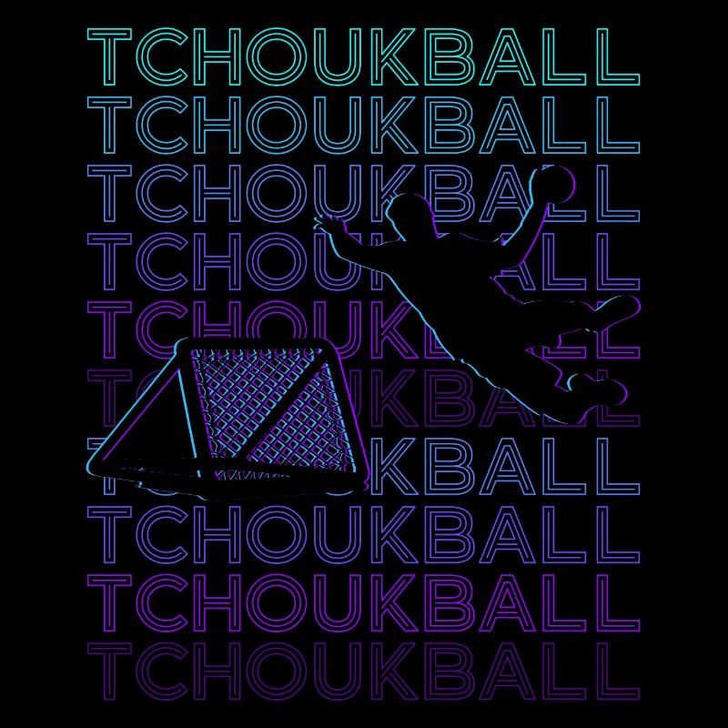 Tchoukball Spieler Retro