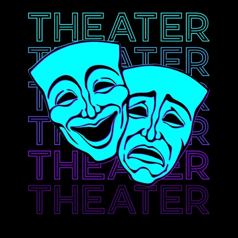 Theatre Masks Retro