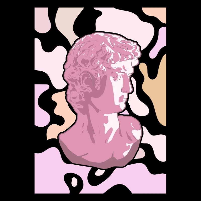 Dänische Pastell-Ästhetik David Statue Michelangel