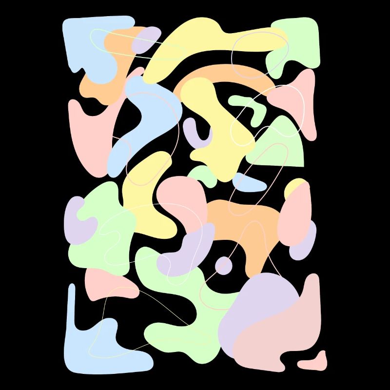 Dänische Pastell-Ästhetik Retro-Pastell-Muster