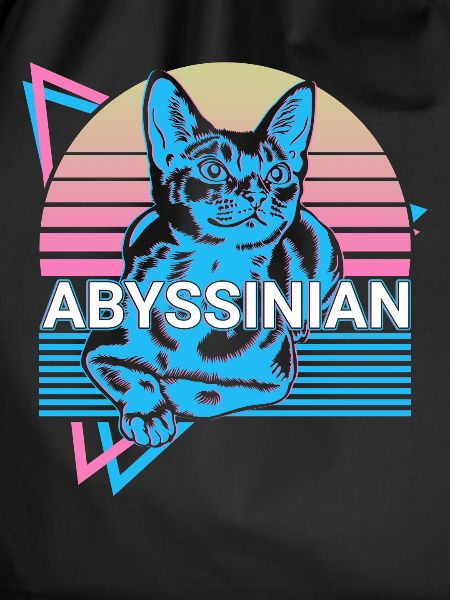 Abyssinian Cat Retro