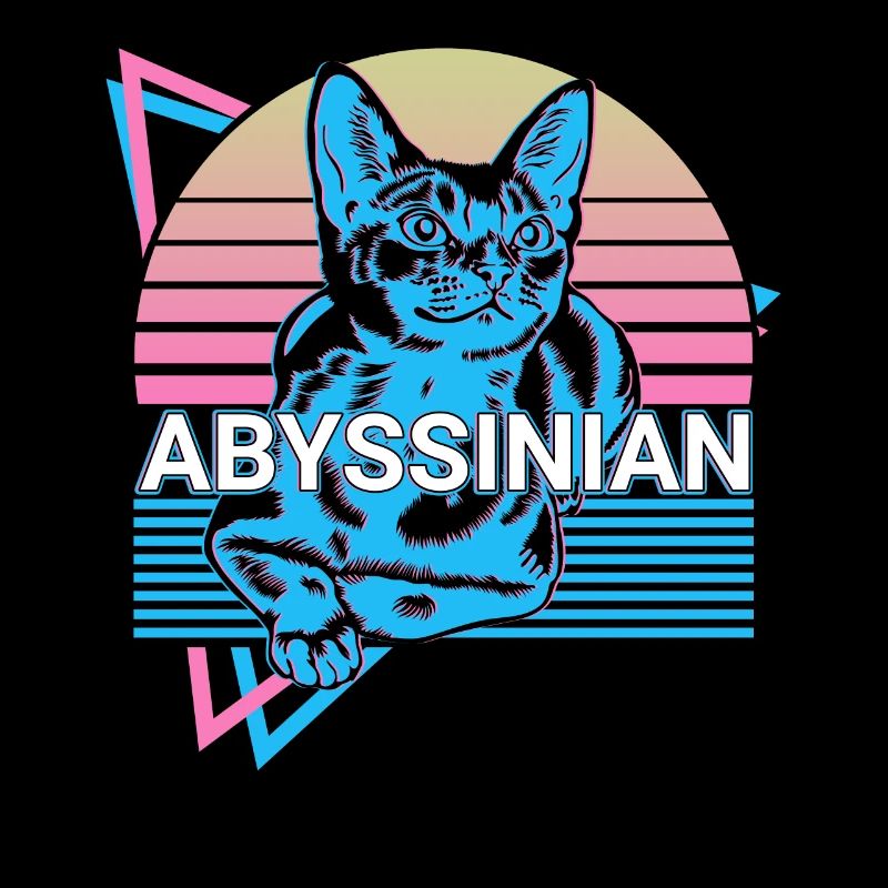 Abyssinian Cat Retro