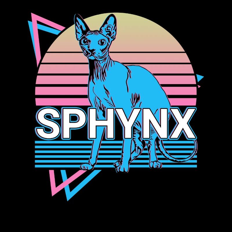 Sphynx Katze Retro
