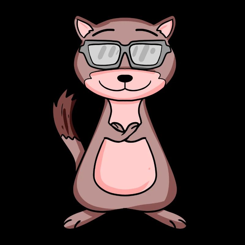 Weasel with sunglasses