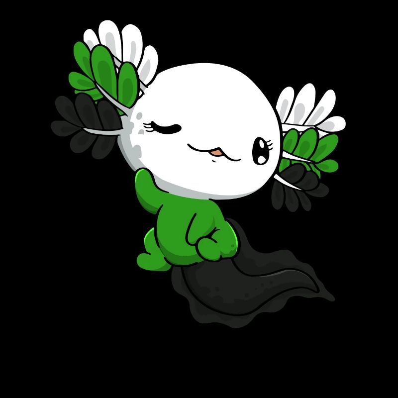 Neutrois Pride Kawaii Axolotl Neutrois Flag
