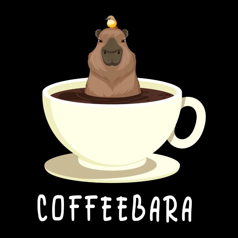 Lustiger Kaffee Capybara Kaffee Wortspiel Coffeeba