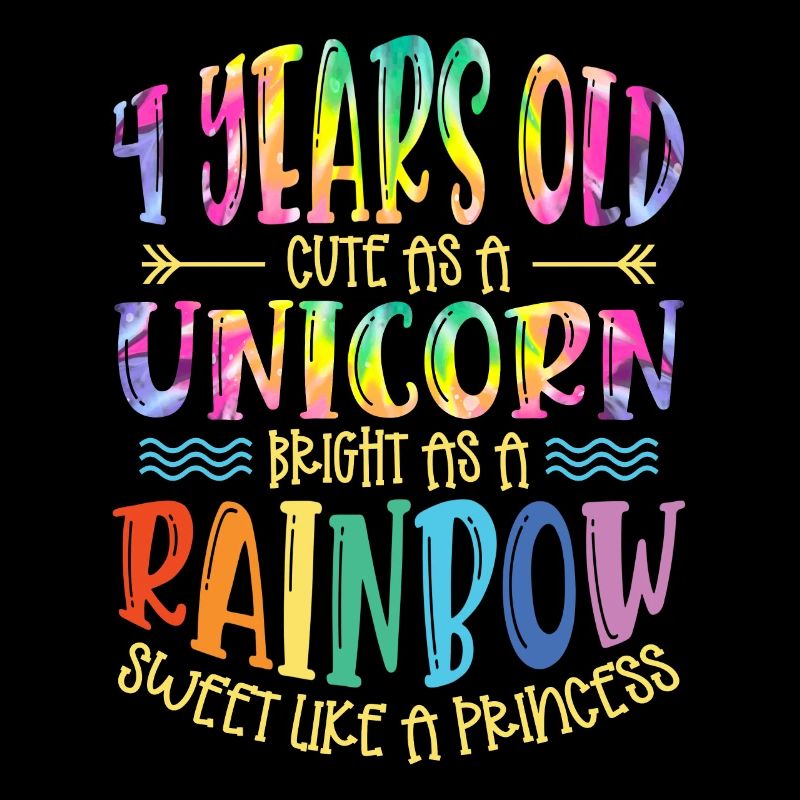 4 Jahre Alt Niedlich Wie Ein Einhorn Hell Wie Ein
