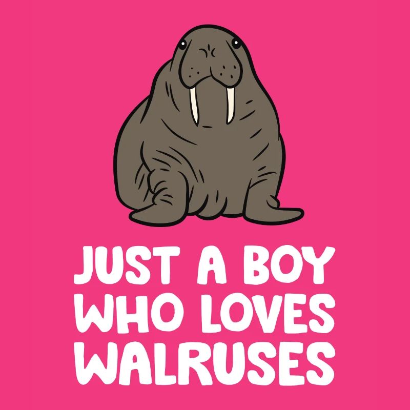 Nur ein Junge, der Walrosse liebt