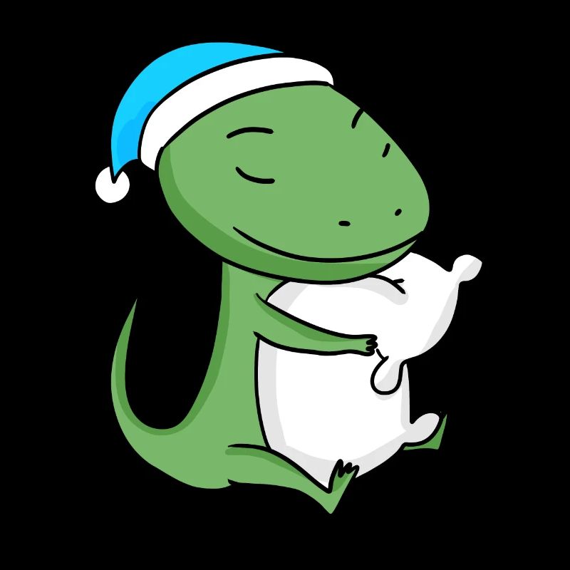 Lizard with pillow and sleepyhead