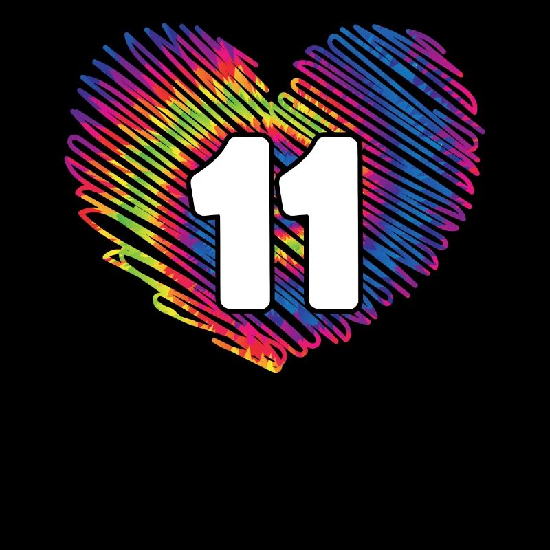 11. Geburtstag Herz Tie Dye | Tie Dye Themed