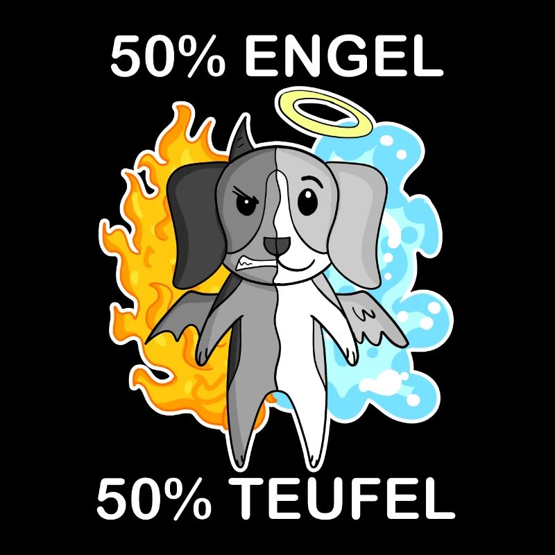 Hund Beagle - Engel und Teufel