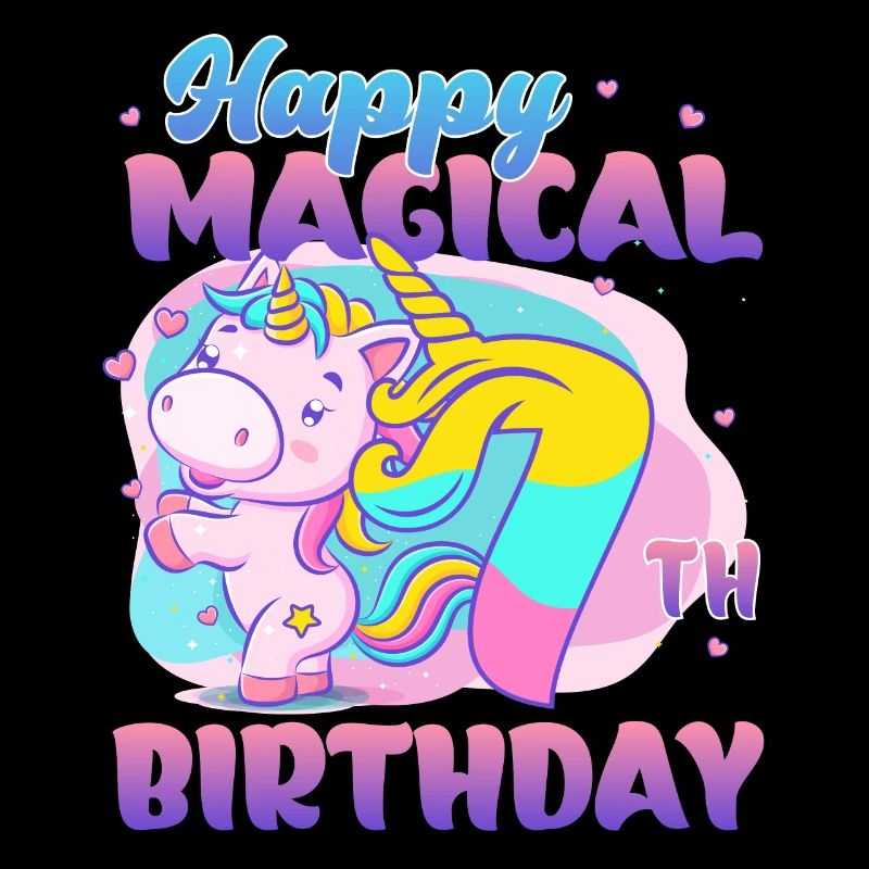 Joyeux 7ème anniversaire Licorne