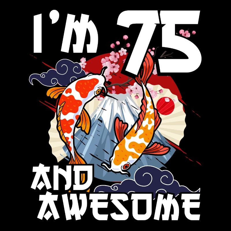 Ich Bin 75 Und Awesome Japanischer Karpfen Koi