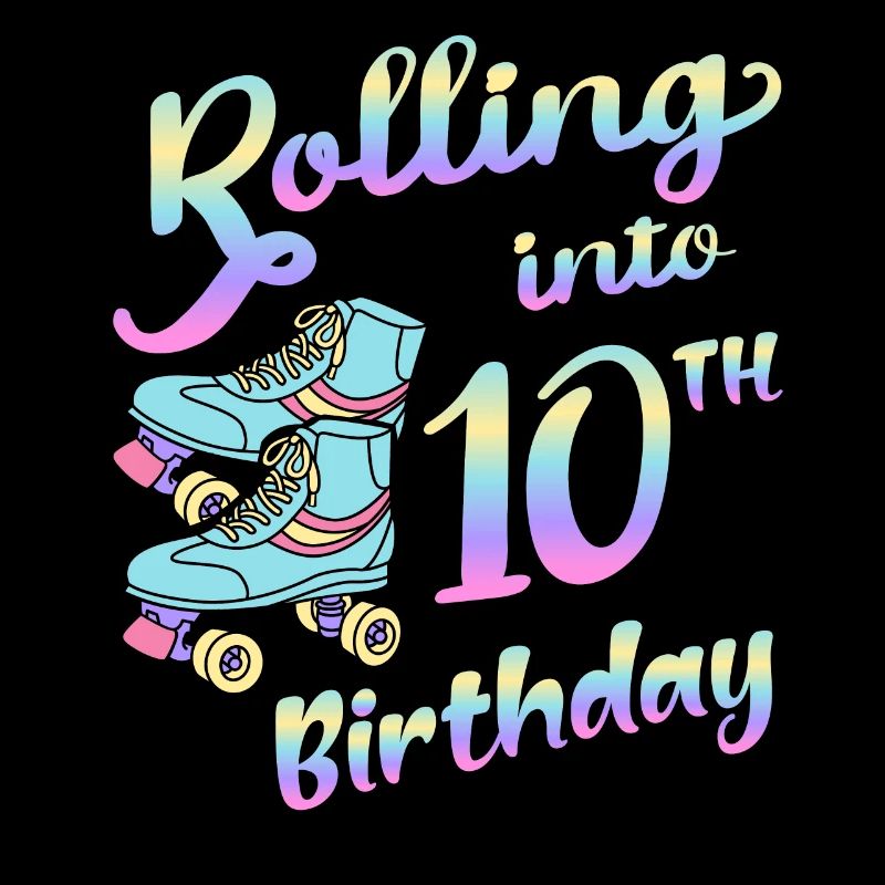Rolling Into 10th Birthday Quad Skater