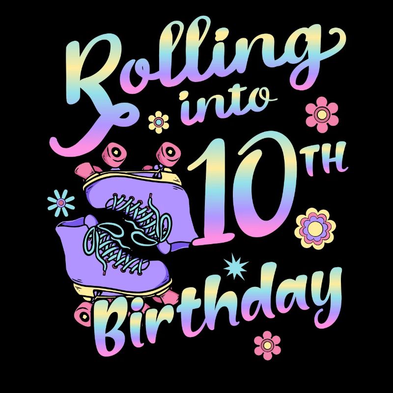 Rolling Into 10th Birthday Quad Skater