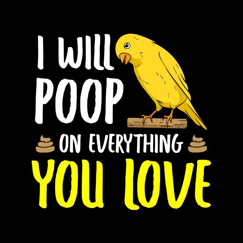Lustiger Kanarienvogel Spruch / Vogel
