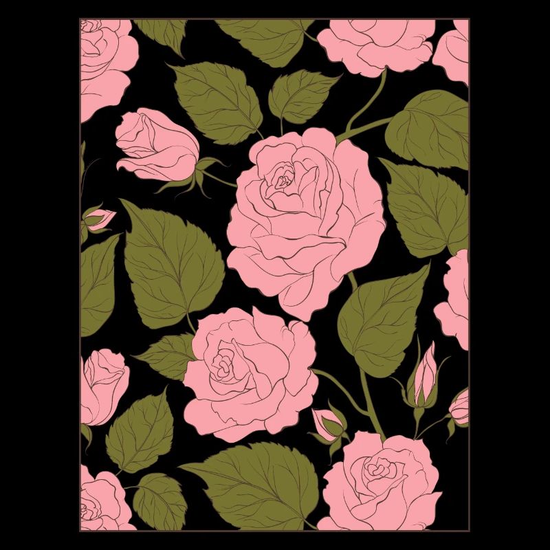 Aesthetic Rose Pattern Floral Baroque