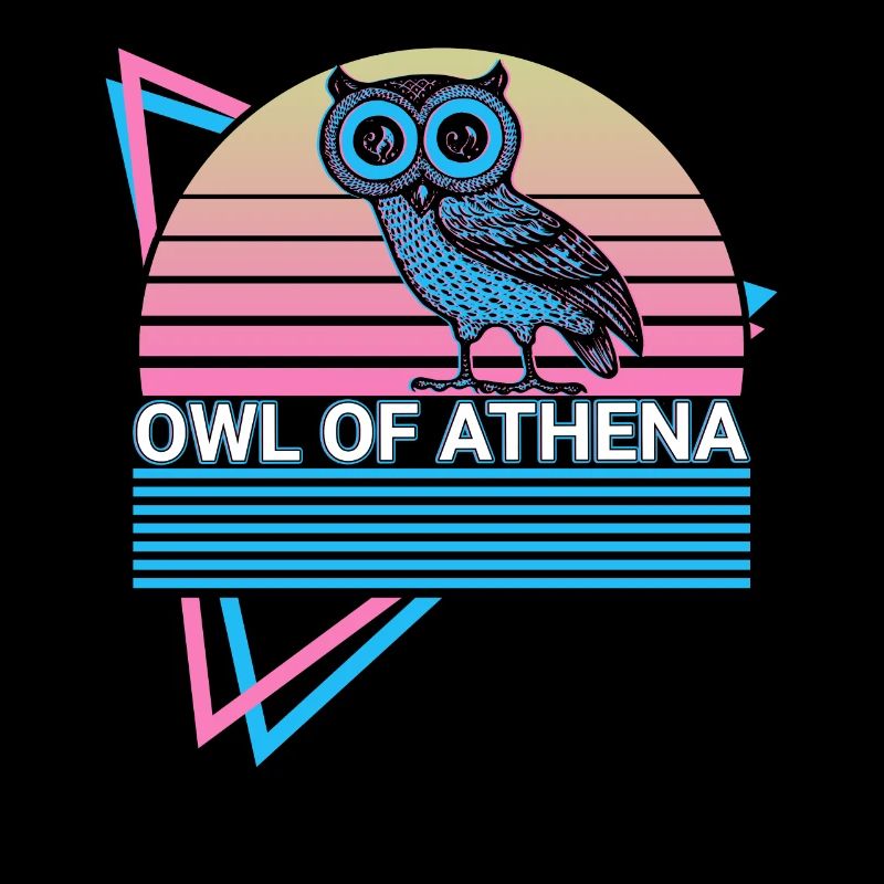 Eule der Athene Retro