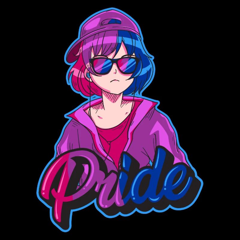Bisexuell Stolz Bi Japanisch Cool Anime Mädchen Bi