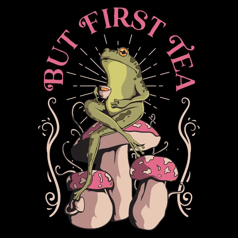 Cottagecore Aesthetic Frog Mushroom Tea Goblincor