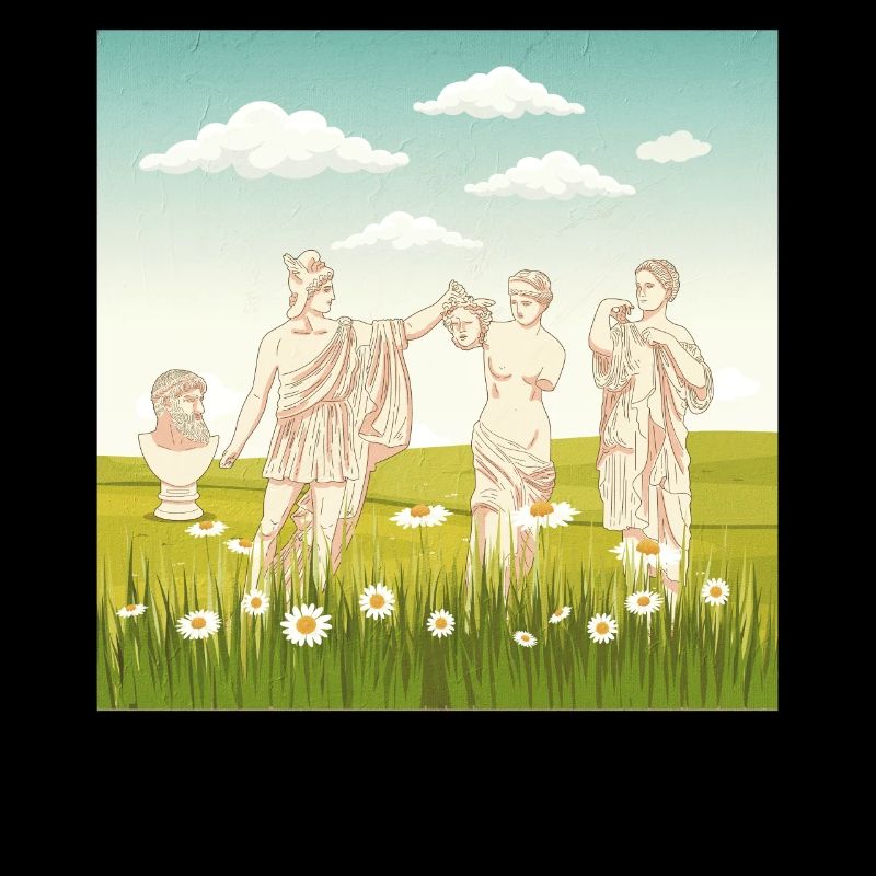 Bloomcore Esthétique Statue grecque Flowercor