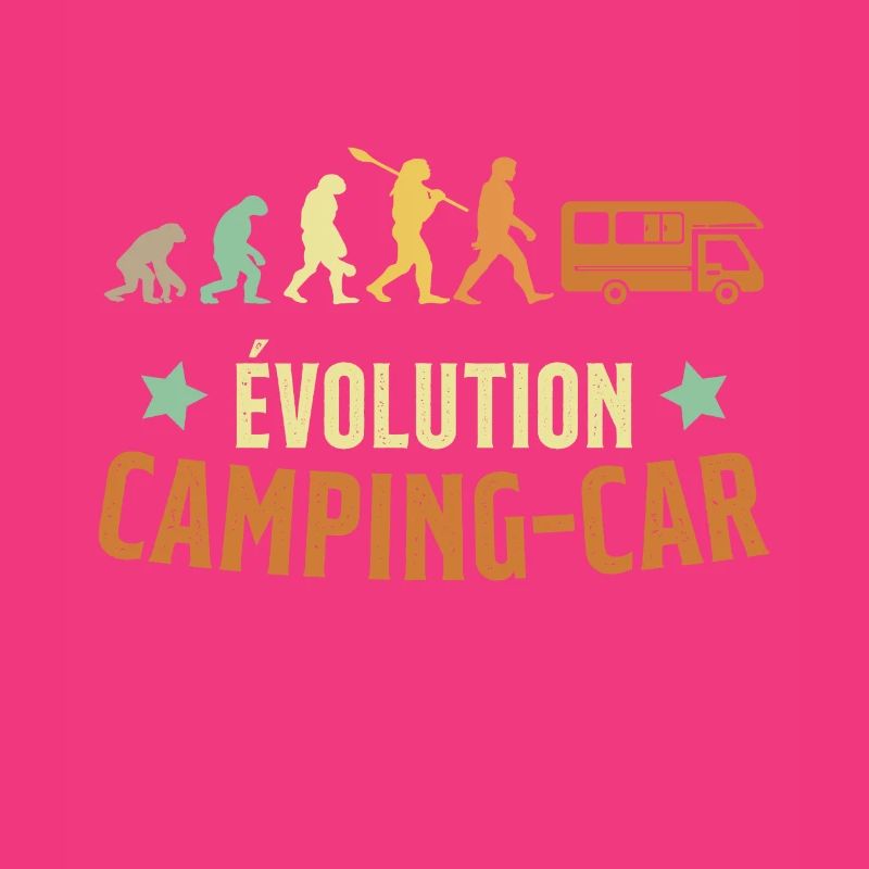 Evolution Camping Car Humor Geschenk