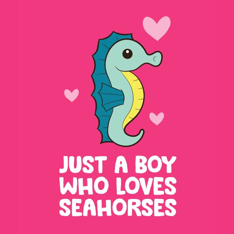 Nur ein Junge, der Seepferdchen liebt