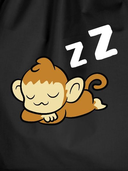 Schlafender Affe Pyjama Lazy Monkey