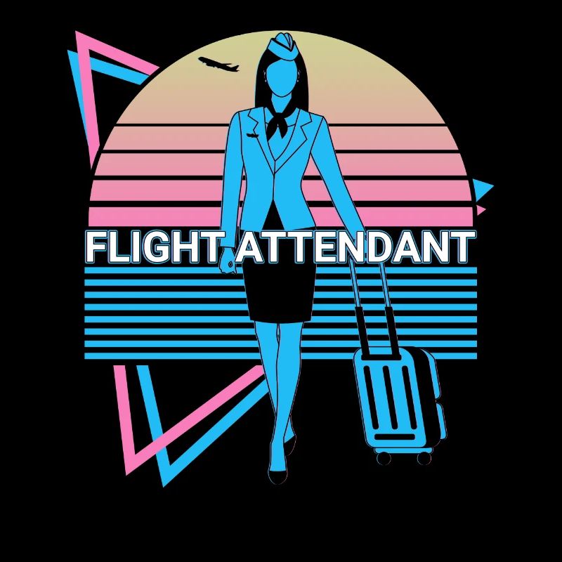 Flight attendant Retro