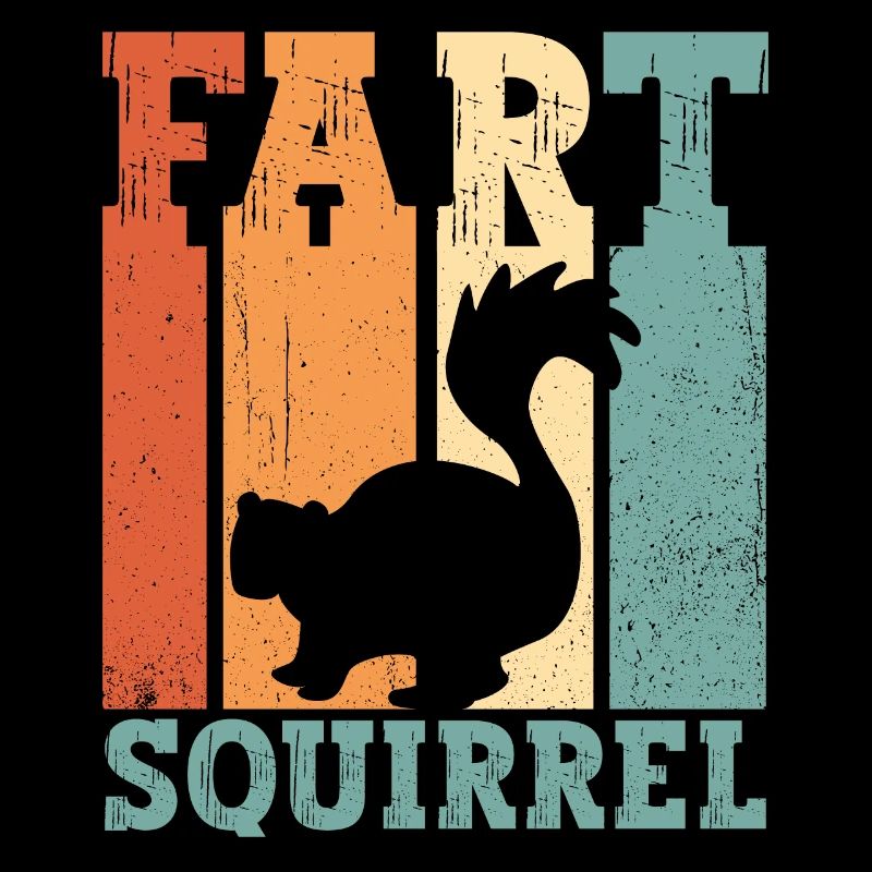 Funny Skunk Fart Squirrel Retro