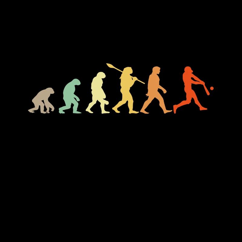 Baseball Evolution Baseball Spieler Geschenk