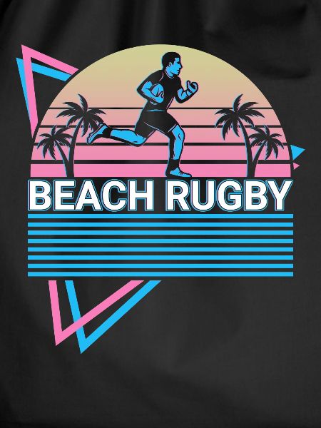 Beach Rugby Player Retro